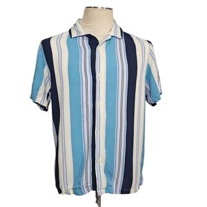 Denim & Flower Blue and White Striped Casual Shirt